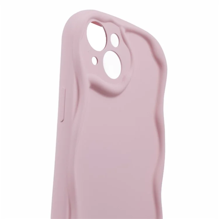 For iPhone 14 Case Flexible TPU Rubberized Candy Color Protective Phone Cover - Pink