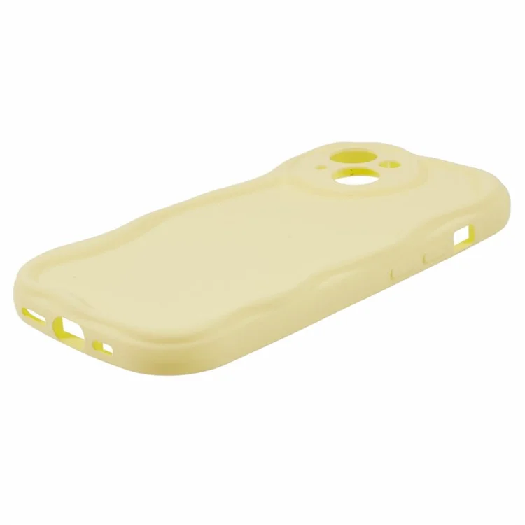 Coque pour iPhone 13 Anti-rayures Couleur Candy Doux TPU Couverture de téléphone en caoutchouc - Jaune