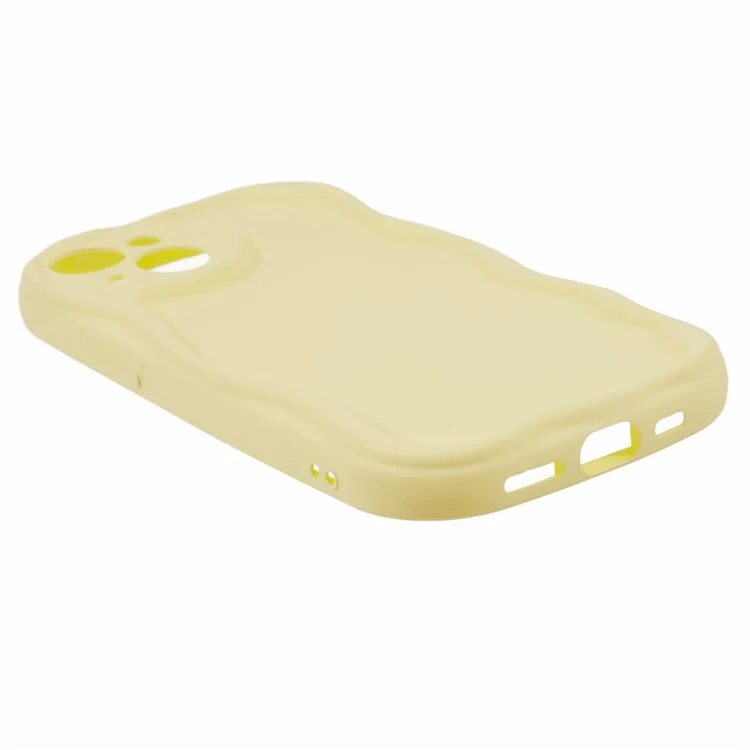 Coque pour iPhone 13 Anti-rayures Couleur Candy Doux TPU Couverture de téléphone en caoutchouc - Jaune