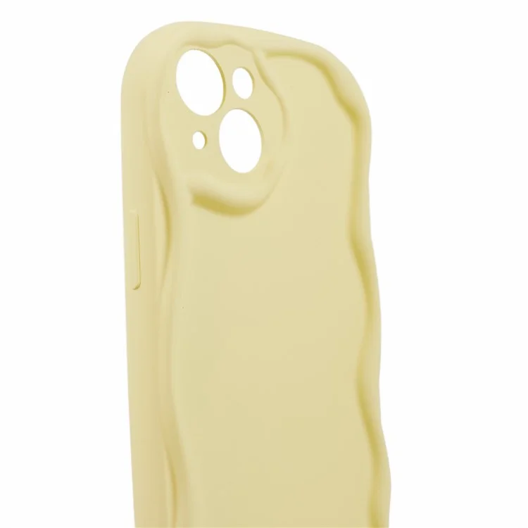 Coque pour iPhone 13 Anti-rayures Couleur Candy Doux TPU Couverture de téléphone en caoutchouc - Jaune