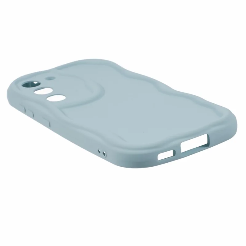 TPU Phone Cover for Samsung Galaxy S21 FE 5G Case Rubberized Slim-Fit Phone Shell - Baby Blue