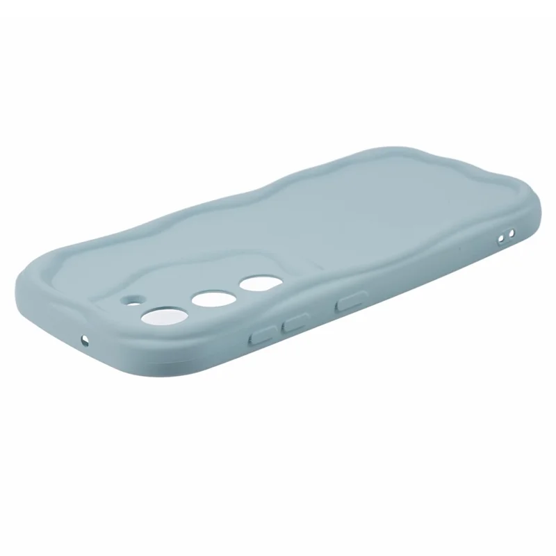 TPU Phone Cover for Samsung Galaxy S21 FE 5G Case Rubberized Slim-Fit Phone Shell - Baby Blue