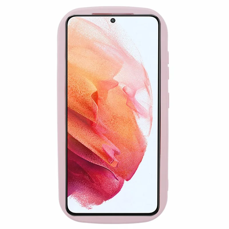 TPU Phone Cover for Samsung Galaxy S21 FE 5G Case Rubberized Slim-Fit Phone Shell - Pink