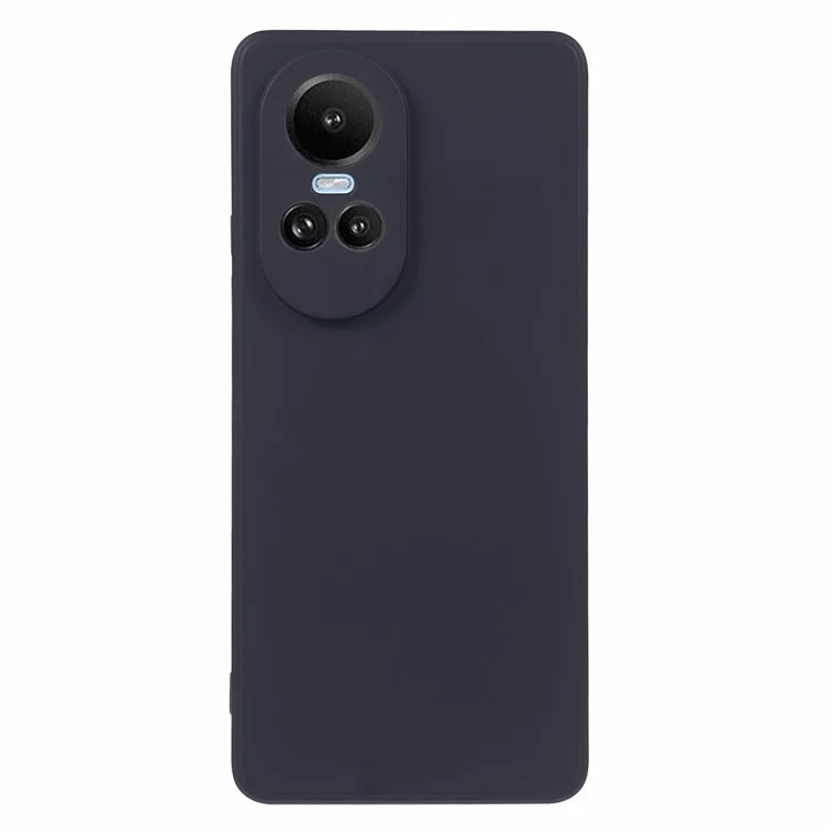 Für Oppo Reno10 5G (Global) Hülle Gummi TPU-Faserfütterung Handyhülle - Schwarz