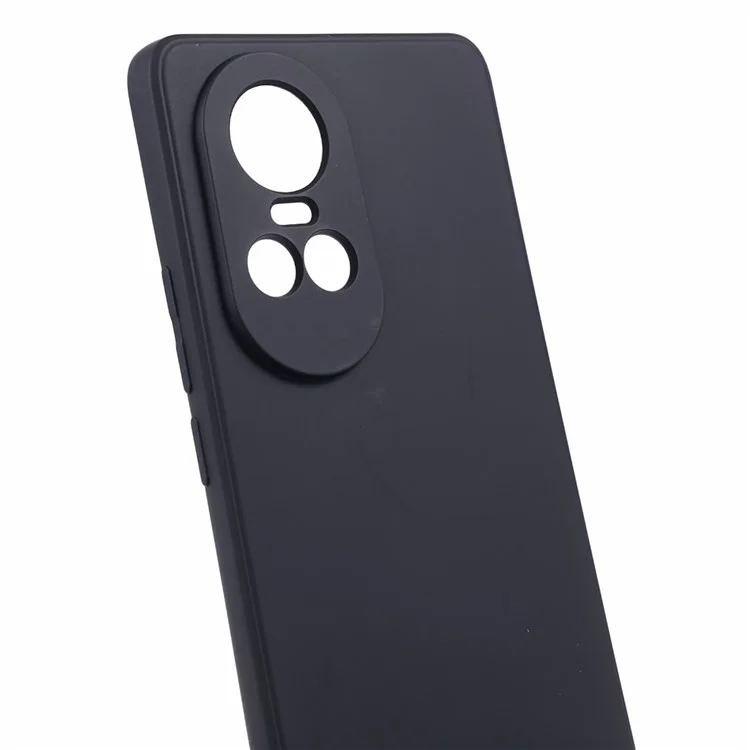 Für Oppo Reno10 5G (Global) Hülle Gummi TPU-Faserfütterung Handyhülle - Schwarz