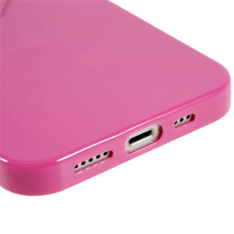 For iPhone 15 Plus Anti-Scratch Phone Case Heart Shaped Design TPU Shell Phone Cover - Rose