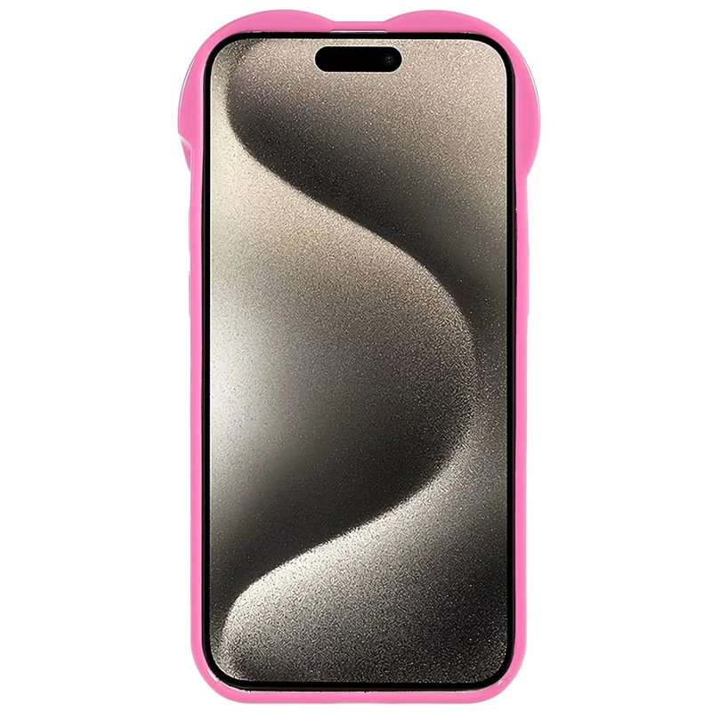 Für iPhone 15 Pro Max Handy Hülle Herzförmiger Kameraschutz Handyhülle Anti-Fingerabdruck TPU Schale - Rose
