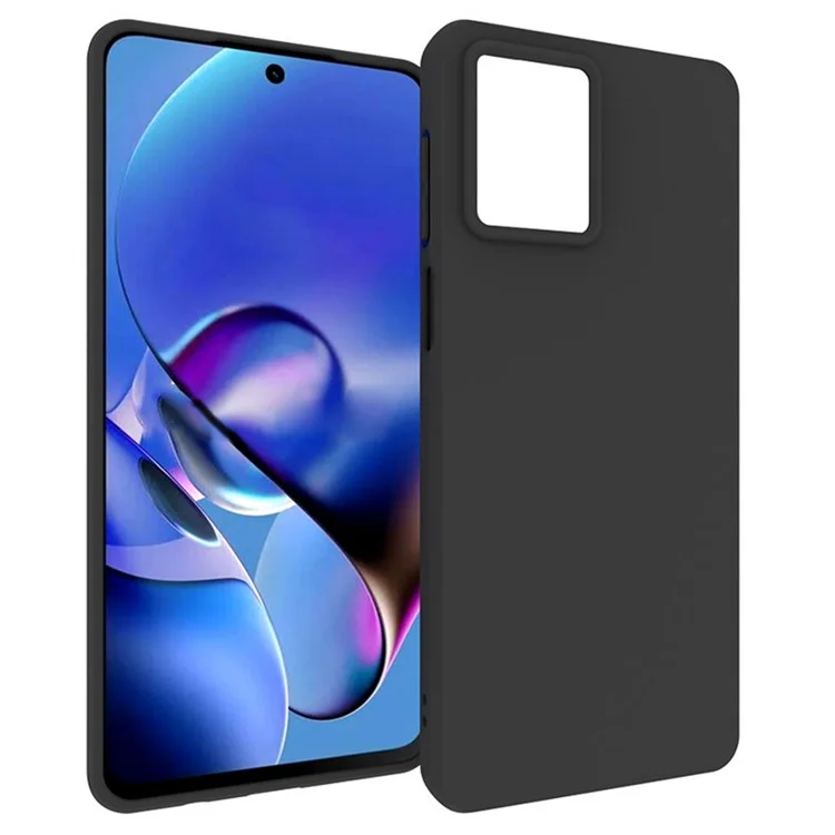 Per Motorola Moto G54 5G Matte Phone Cover Slim-Fit Phone Back Case TPU Shell - Nero
