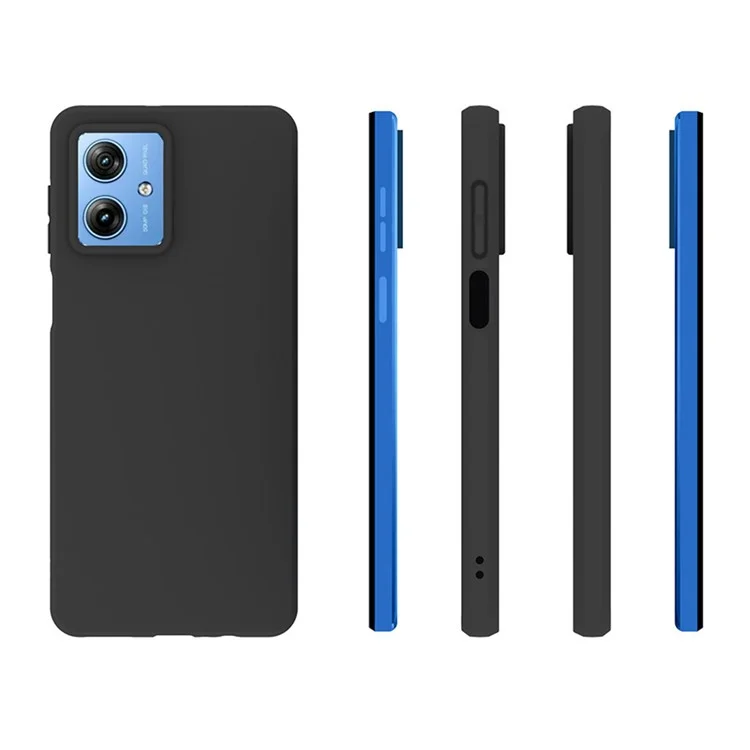 Per Motorola Moto G54 5G Matte Phone Cover Slim-Fit Phone Back Case TPU Shell - Nero