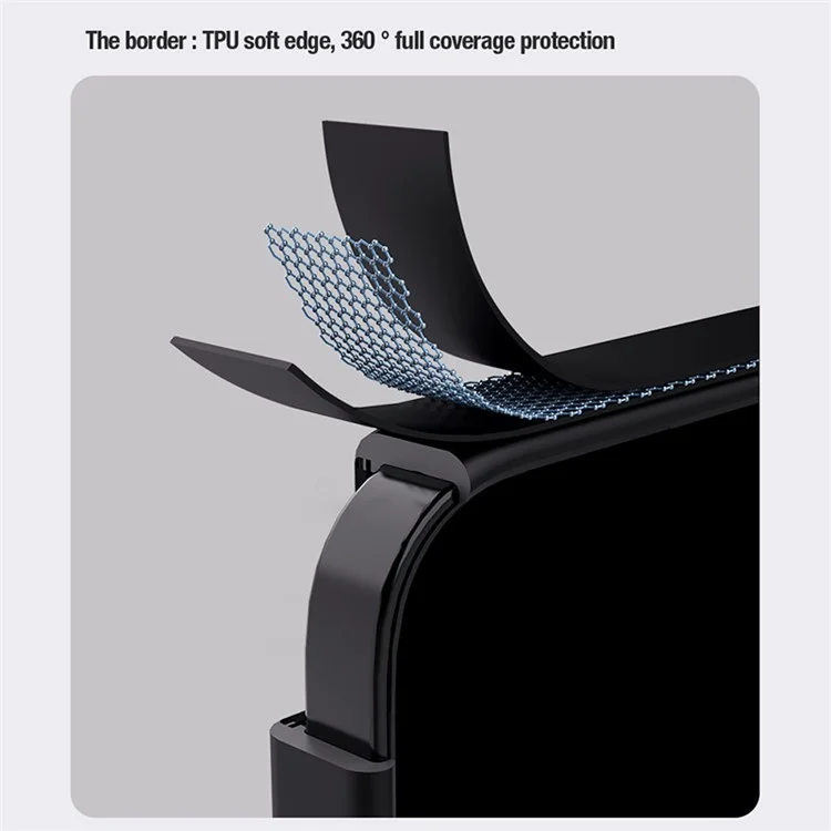 NILLKIN Carboprof Étui de protection avec support pour appareil photo pour iPhone 15 Pro Max, Étui en TPU+fibre d'aramide compatible avec MagSafe