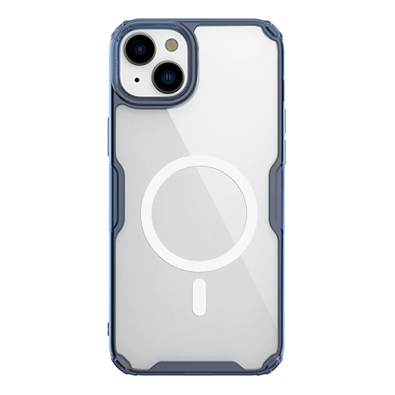 NILLKIN Nature Pro Series Magnetic Case for iPhone 15 Plus Compatible with MagSafe PC+TPU Protective Phone Cover - Blue