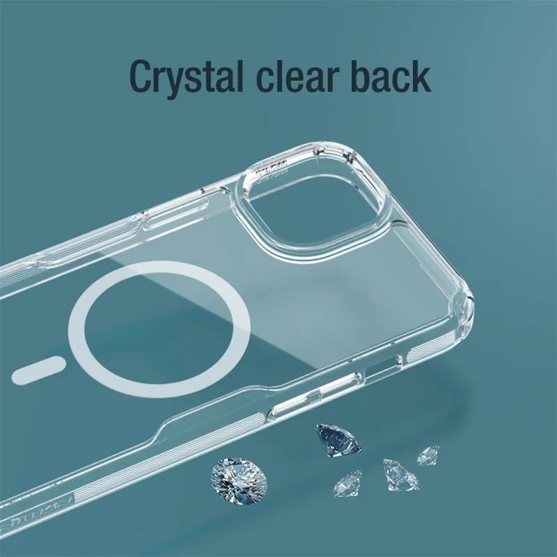 NILLKIN Nature Pro Series Magnetic Case for iPhone 15 Plus Compatible with MagSafe PC+TPU Protective Phone Cover - Blue