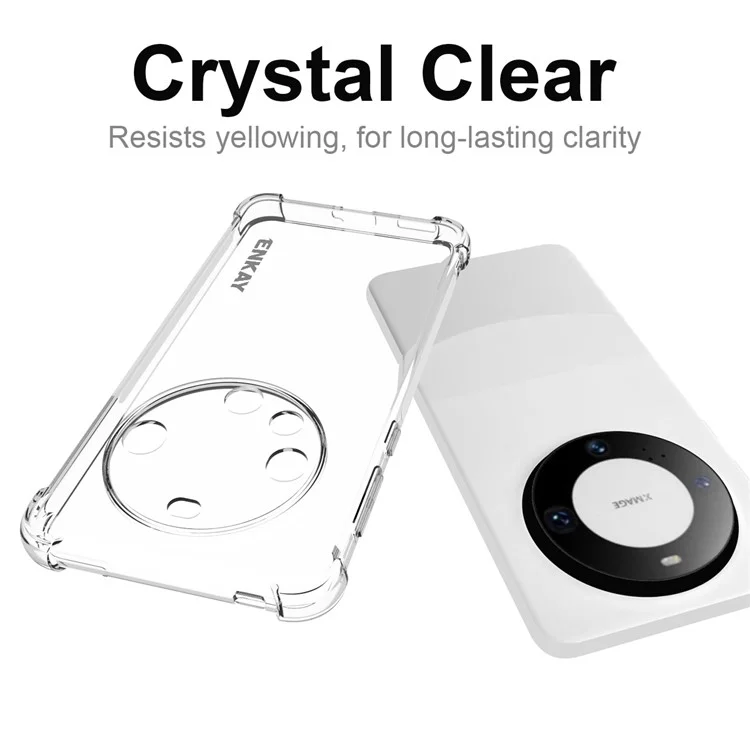 ENKAY HAT PRINCE Para Huawei Mate 60 Pro Funda de Teléfono Tira Antideslizante Borde TPU Cubierta de Teléfono