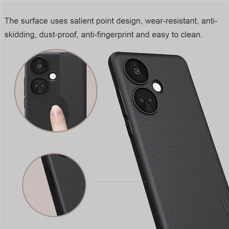 NILLKIN Frosted Shield for OnePlus Nord CE3 5G / Oppo K11 5G Hard PC Phone Case Dustproof Matte Back Cover - White