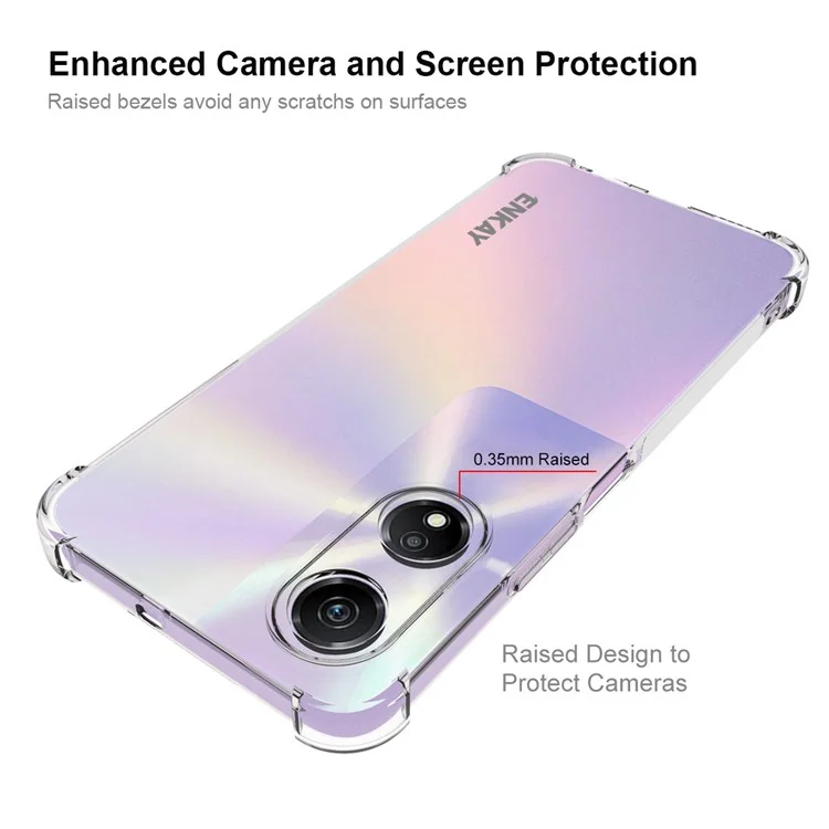 ENKAY HAT PRINCE Для Honor Play 40 / 40C 5G Супер прозрачный TPU чехол для телефона с противоскользящей полоской по краям