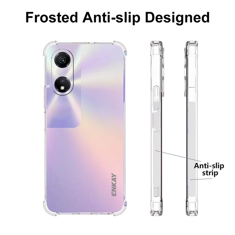 ENKAY HAT PRINCE Для Honor Play 40 / 40C 5G Супер прозрачный TPU чехол для телефона с противоскользящей полоской по краям