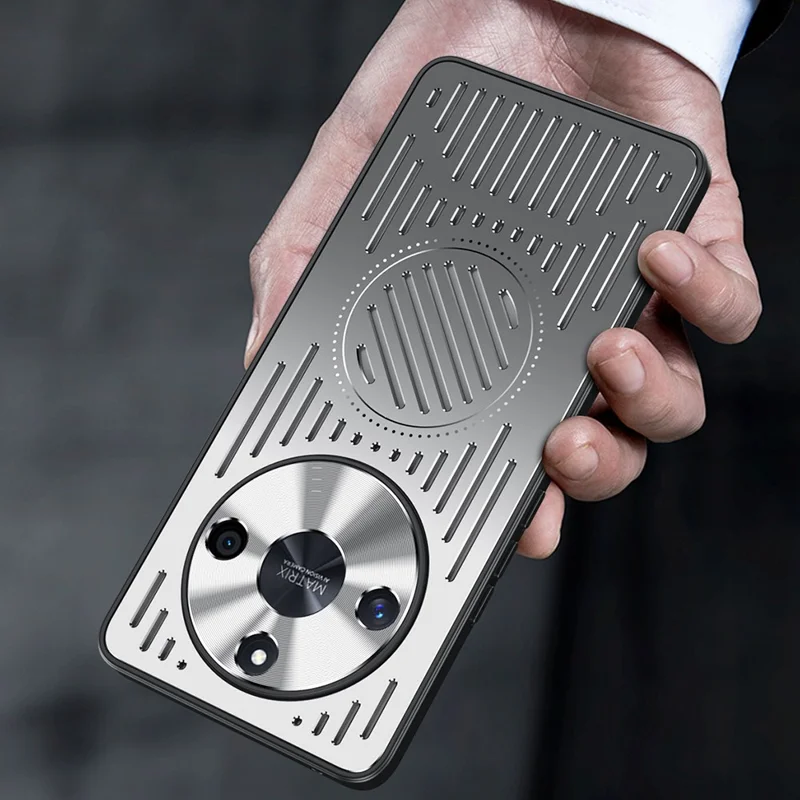 Coque de téléphone For Honor X50 Hollow Heat Dissipation - Argent