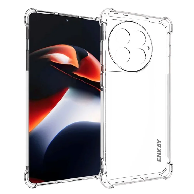 ENKAY HAT PRINCE Para OnePlus Ace 2 Pro 5G Funda Suave de TPU Tira Antideslizante Borde de Cobertura Funda Transparente de Teléfono HD Claro