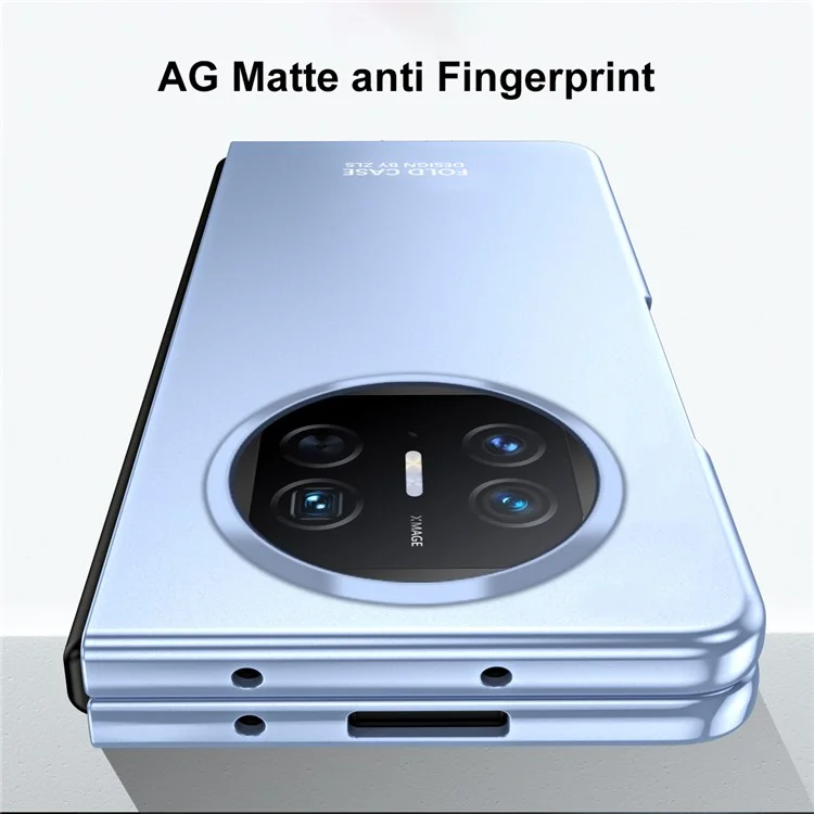 Para Huawei Mate X5 Funda Protectora de Teléfono Duro de PC Protección contra Caídas Funda Plegable de Teléfono con Película de Vidrio Templado - Azul