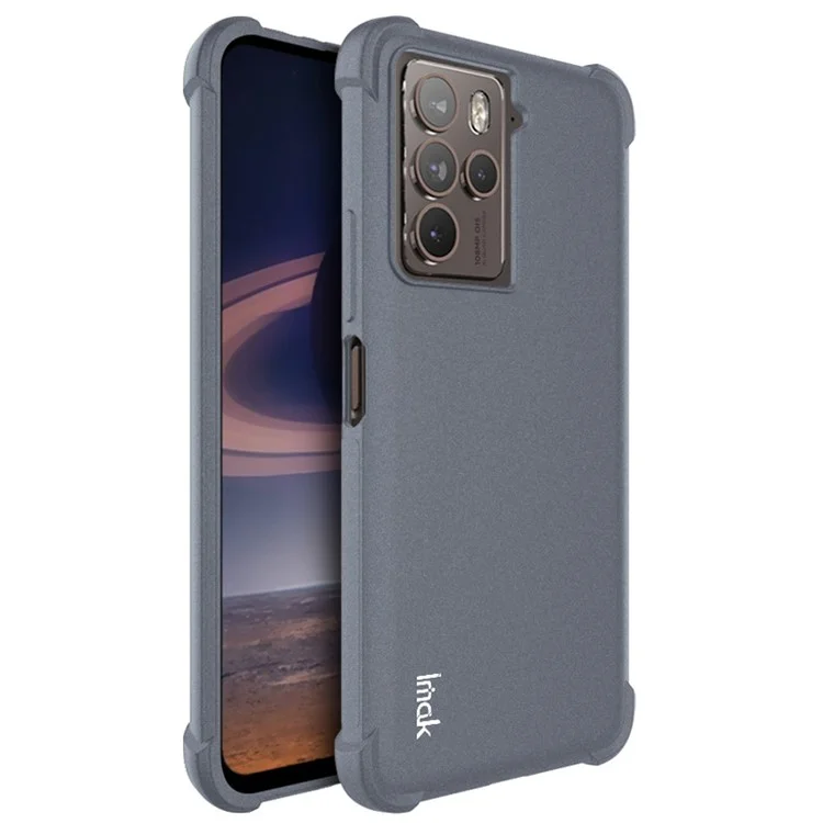 Imak Para HTC U23 / U23 Pro 5G Matte Soft Tpu Case de Teléfonos Strock-shock-airbag Airbag Cover - Gris