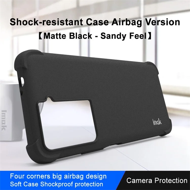 IMAK For HTC U23 / U23 Pro 5G Matte Soft TPU Phone Case Shock-absorbing Airbag Phone Cover - Black