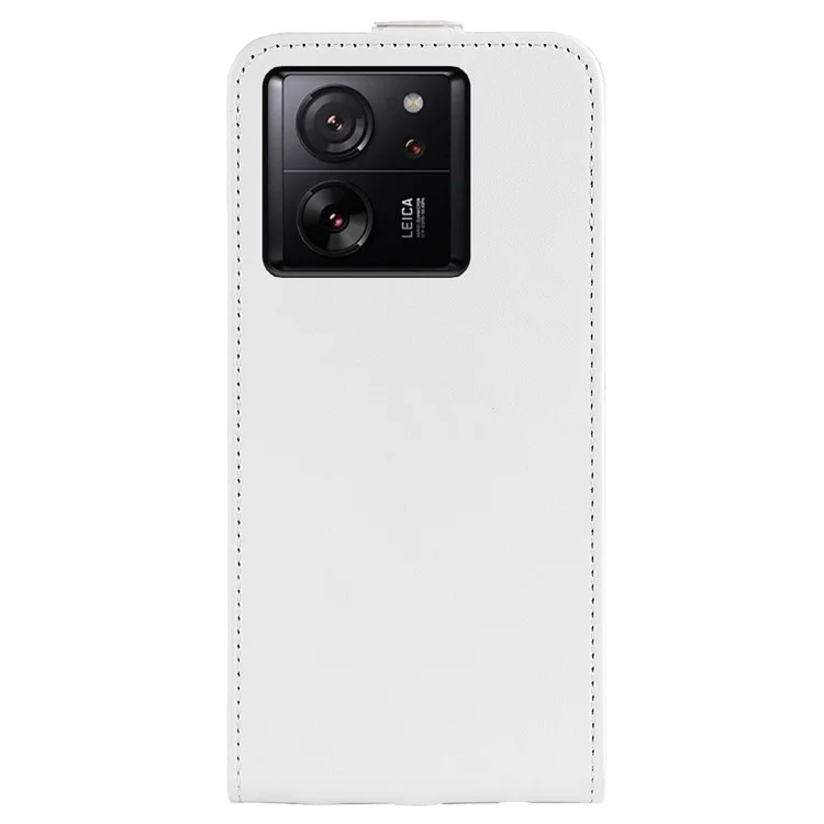 Für Xiaomi 13T / 13T Pro / Redmi K60 Ultra Vertikale Klapphülle mit Kartenfach Handyhülle Crazy Horse Textur Cover Lederetui - Weiß