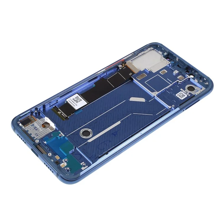 Для Xiaomi Mi 8 (6,21 дюйма) OEM Grade S AMOLED-экран и сенсорный экран в сборе + запасная деталь с рамкой (без логотипа) - синий