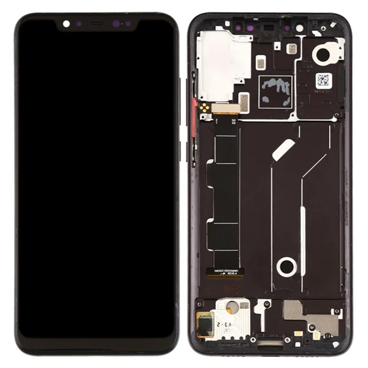 Para Xiaomi Mi 8 (6,21 pulgadas) OEM Grade S AMOLED Pantalla y Ensamblaje de Digitalizador + Pieza de Repuesto de Marco (sin Logotipo) - Negro
