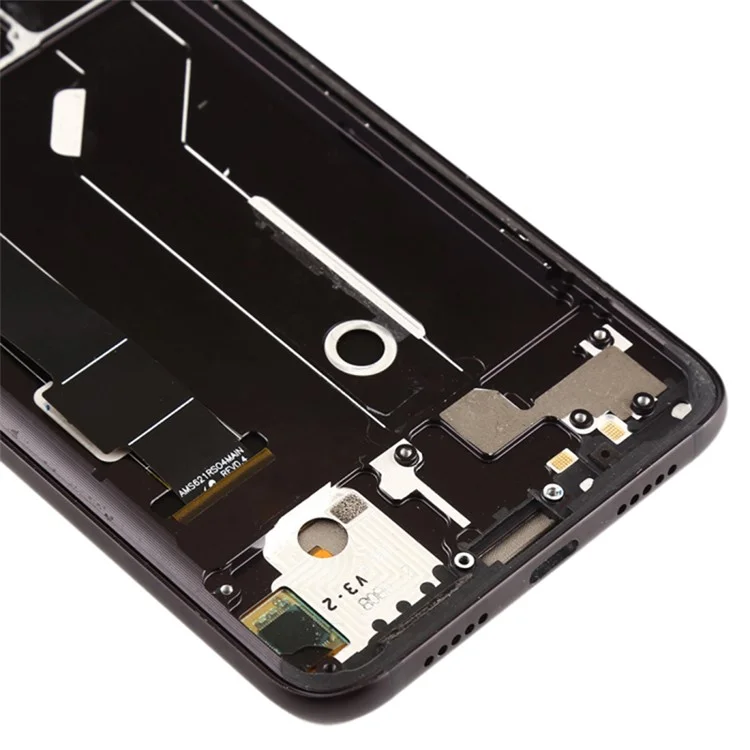 Para Xiaomi Mi 8 (6,21 pulgadas) OEM Grade S AMOLED Pantalla y Ensamblaje de Digitalizador + Pieza de Repuesto de Marco (sin Logotipo) - Negro