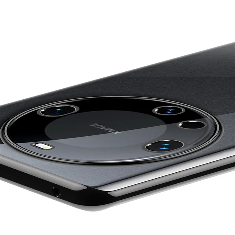 SULADA Per Huawei Mate 60 Custodia Protettiva Trasparente Bordo Dritto Copertura TPU Elettrolitica - Nero