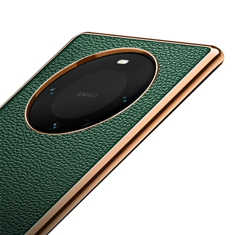 SULADA Für Huawei Mate 60 Pro+ / 60 Pro Litchi Textur Handyhülle, PU-Leder+PC+TPU Stoßfeste Hülle - Grün