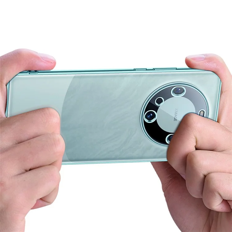 Für Huawei Mate 60 Pro+ Hülle Vakuum-Elektroplattierung AG Fingerabdruckfest TPU Handyhülle - Grün