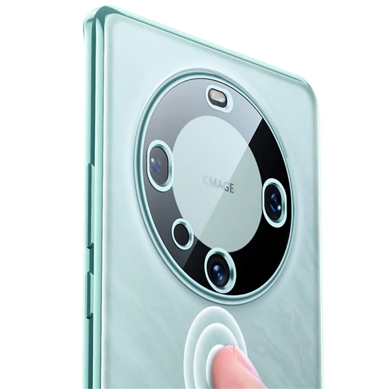 For Huawei Mate 60 Pro+ Case Vacuum Electroplating AG Fingerprint-Proof TPU Phone Cover - Black