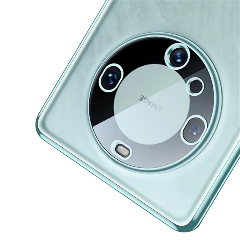 For Huawei Mate 60 Pro+ Case Vacuum Electroplating AG Fingerprint-Proof TPU Phone Cover - Black