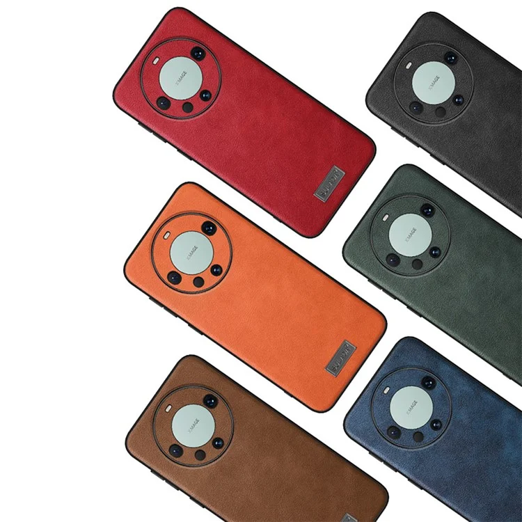 SULADA Für Huawei Mate 60 Pro / 60 Pro+ PU-Leder beschichteter TPU+PC-Handyhülle Sturzsichere Rückseite - Schwarz