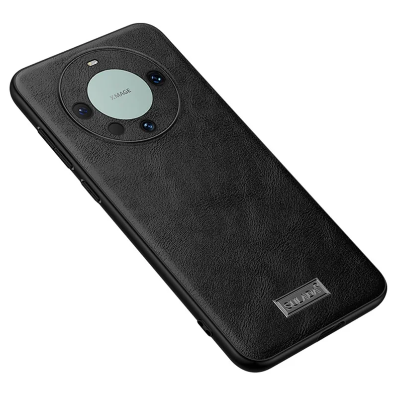 SULADA Per Huawei Mate 60 Custodia Telefonica in PU Pelle+TPU+PC Anti-graffio - Nero
