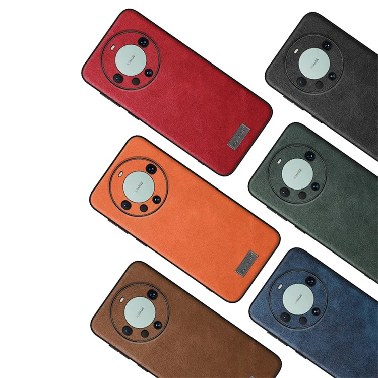 SULADA Per Huawei Mate 60 Custodia Telefonica in PU Pelle+TPU+PC Anti-graffio - Nero
