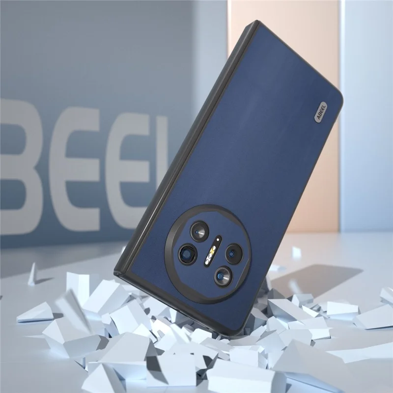 ABEEL Per Huawei Mate X5 Custodia Vera Pelle Bovina+TPU+PC Texture Nappa Cover per Telefono - Blu