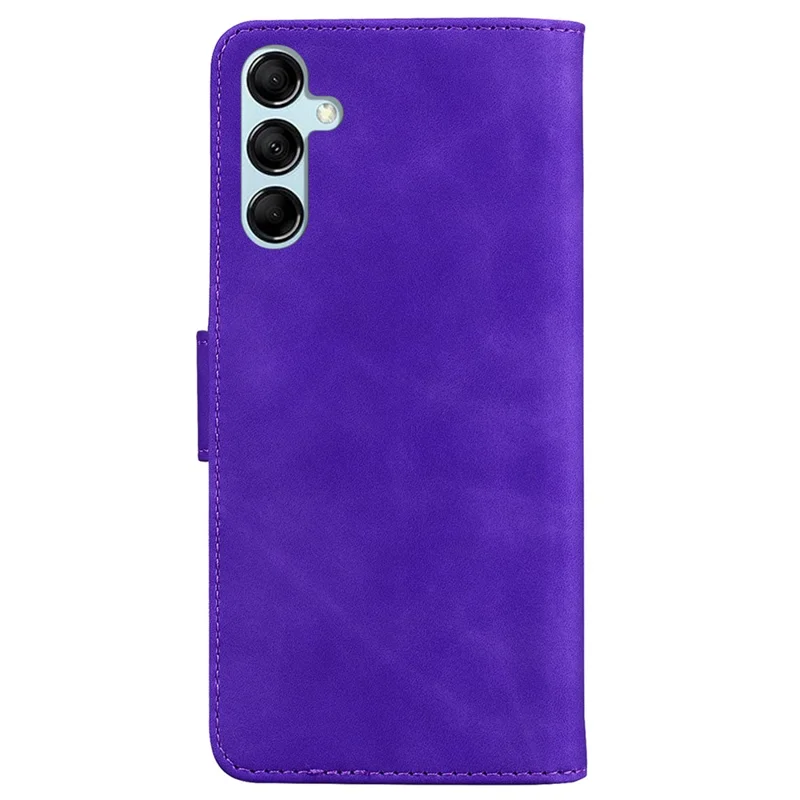 For Samsung Galaxy M34 5G / F34 5G Solid Color Wallet Phone Case PU Leather Stand Cover - Purple