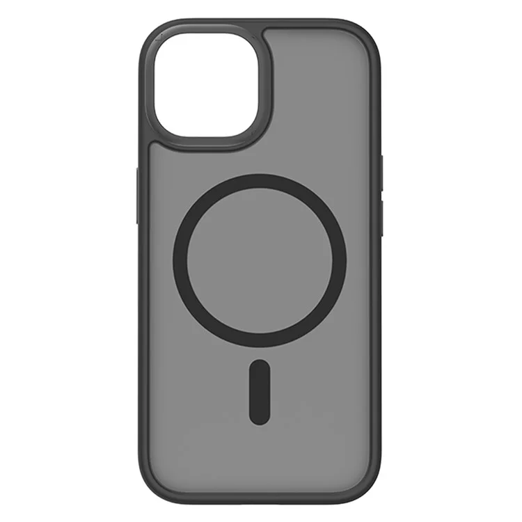 MOMAX For iPhone 15 Plus Case Compatible with Magsafe Magnetic Matte Phone Cover - Black