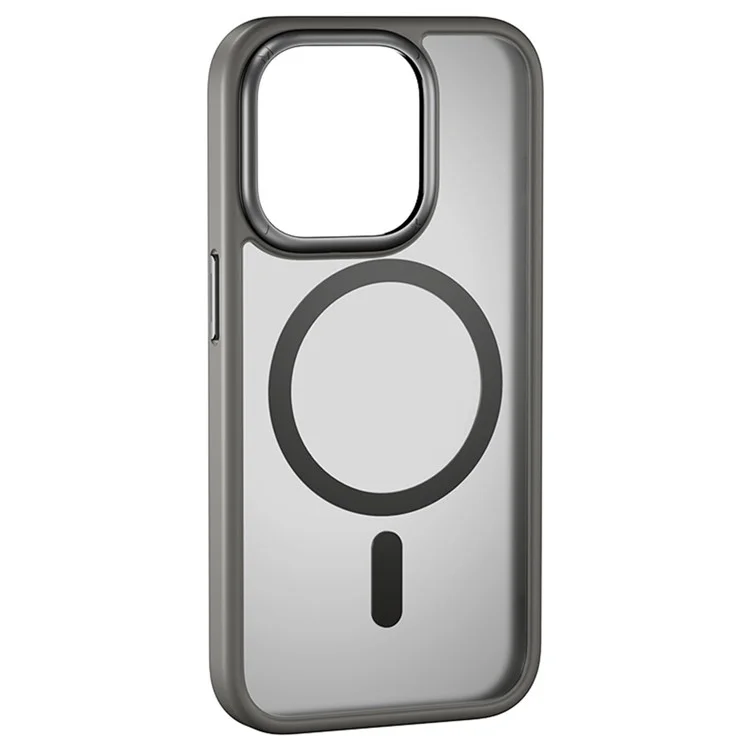MOMAX For iPhone 15 Plus Case Compatible with Magsafe Magnetic Matte Phone Cover - Titanium Grey
