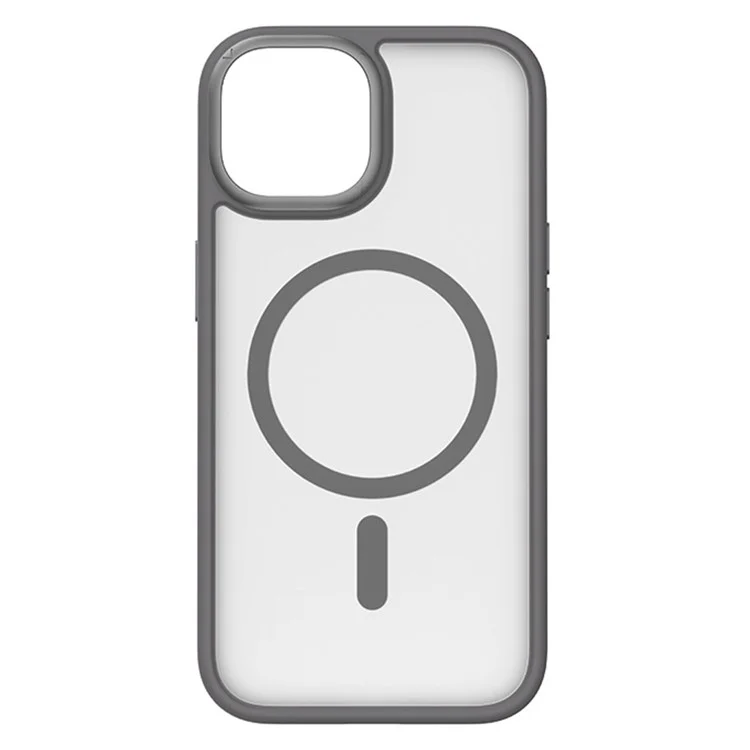 MOMAX For iPhone 15 Plus Case Compatible with Magsafe Magnetic Matte Phone Cover - Titanium Grey