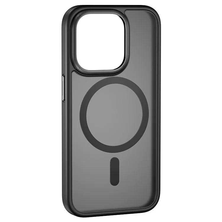 MOMAX For iPhone 15 Pro Case Compatible with Magsafe Protective PC + TPU Matte Phone Cover - Black