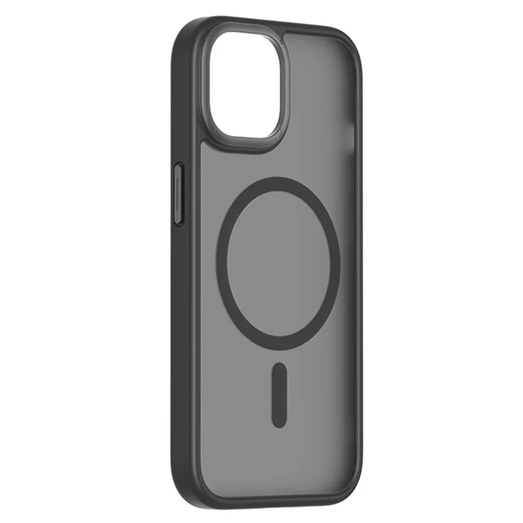 MOMAX For iPhone 15 Pro Case Compatible with Magsafe Protective PC + TPU Matte Phone Cover - Black