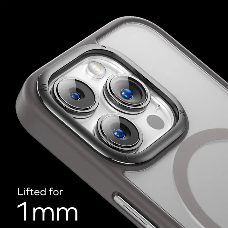 MOMAX For iPhone 15 Pro Case Compatible with Magsafe Protective PC + TPU Matte Phone Cover - Black
