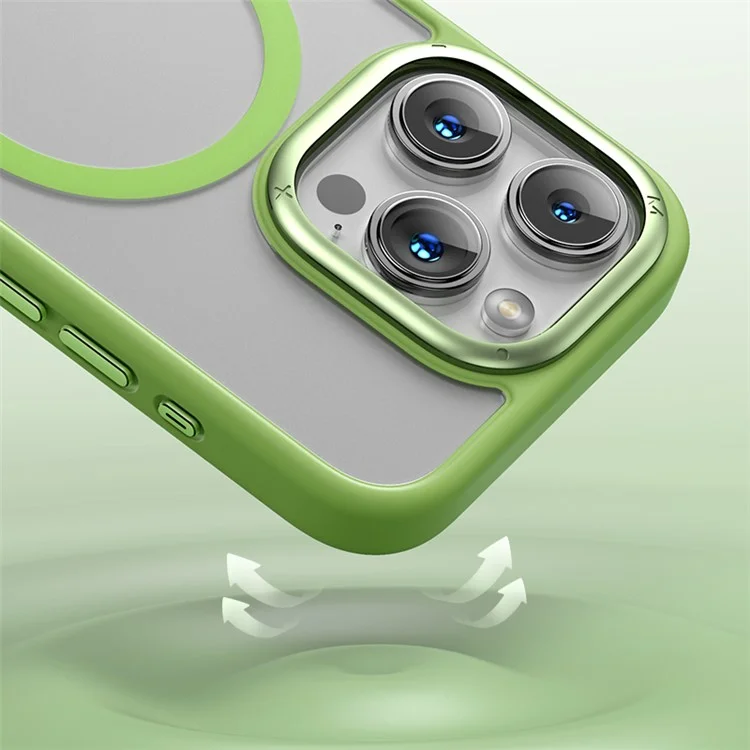 MOMAX For iPhone 15 Pro Case Compatible with Magsafe Protective PC + TPU Matte Phone Cover - Black