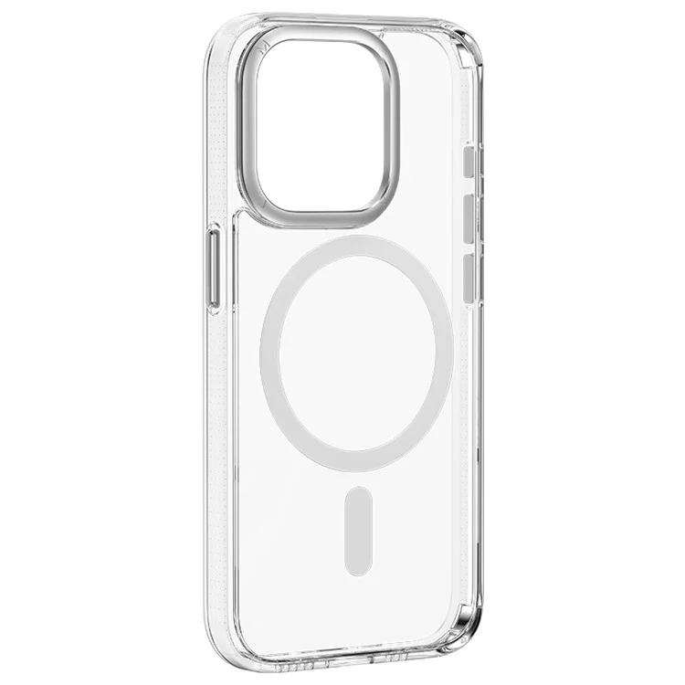 MOMAX For iPhone 15 Plus Case Compatible with Magsafe Clear PC+TPU Magnetic Phone Cover