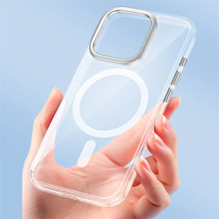 MOMAX For iPhone 15 Plus Case Compatible with Magsafe Clear PC+TPU Magnetic Phone Cover