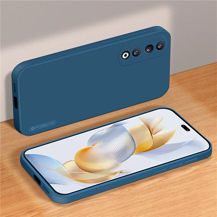 PINWUYO JK Touching Series para Honor 90 Case Precise Cutout Mobile Phone TPU Cover - Azul Marino