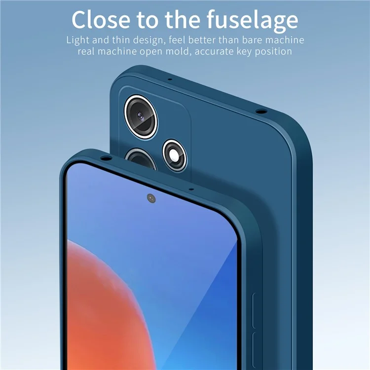 PINWUYO JK Série de Toque para Xiaomi Redmi 12 5G (Global) / Redmi Note 12R 5G / Poco M6 Pro 5G Capa de Telefone Capa de TPU Macio - Azul Marinho